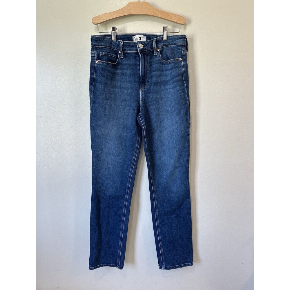 Paige Jeans Womens 29 High Rise Stretch Dark Wash Denim Straight Cindy 27x28